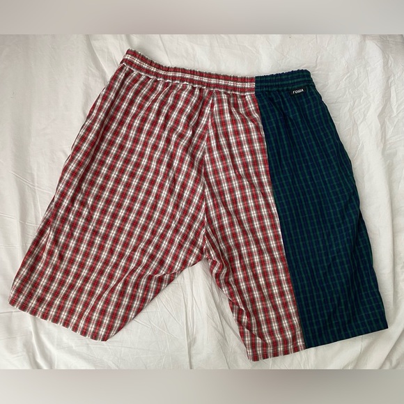 Gosha Rubchinskiy Combo Plaid Shorts, XL, good condition, draw string 31-33waist - Picture 2 of 9